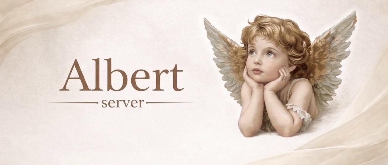 Discovery splash banner for Albert Discord server