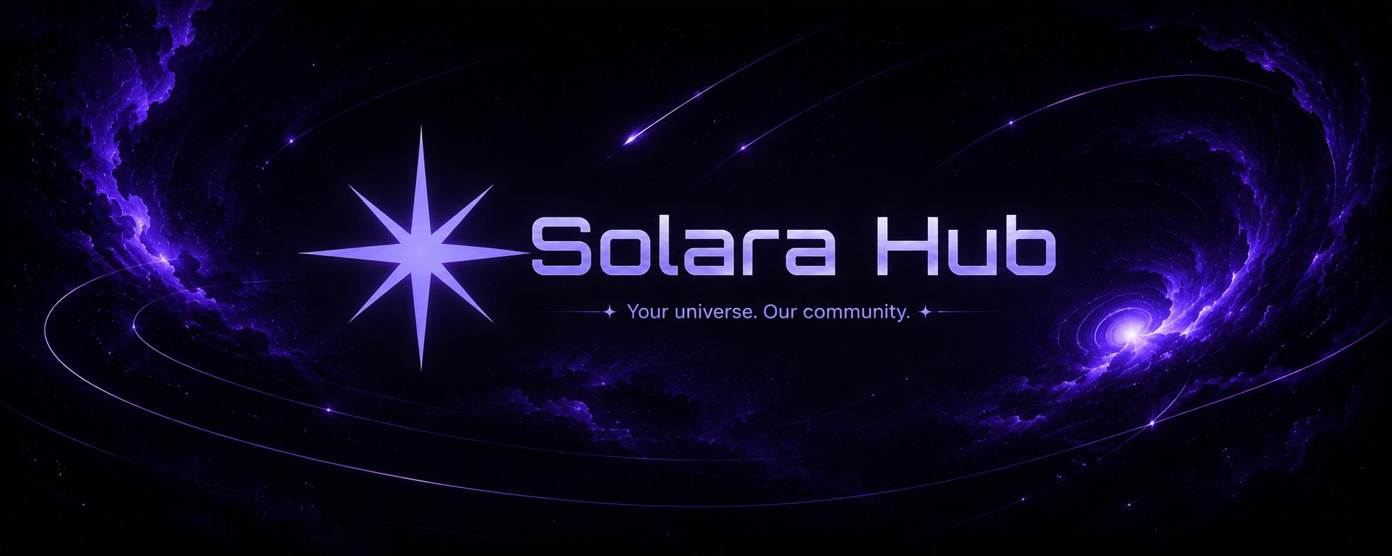 Discovery splash banner for Solara Hub & Samuraa1 Hub Discord server