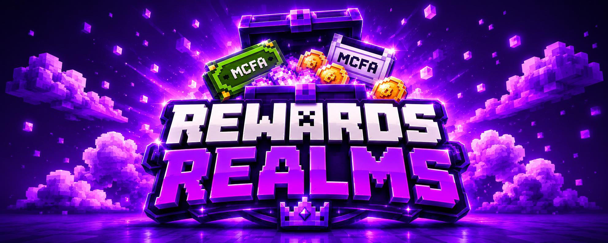 Discovery splash banner for Rewards Realms Discord server