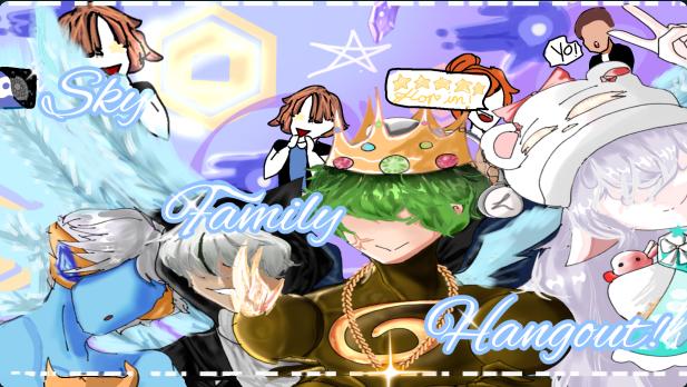 Discovery splash banner for Sky Family Hangout X Giveaway X Fun Discord server