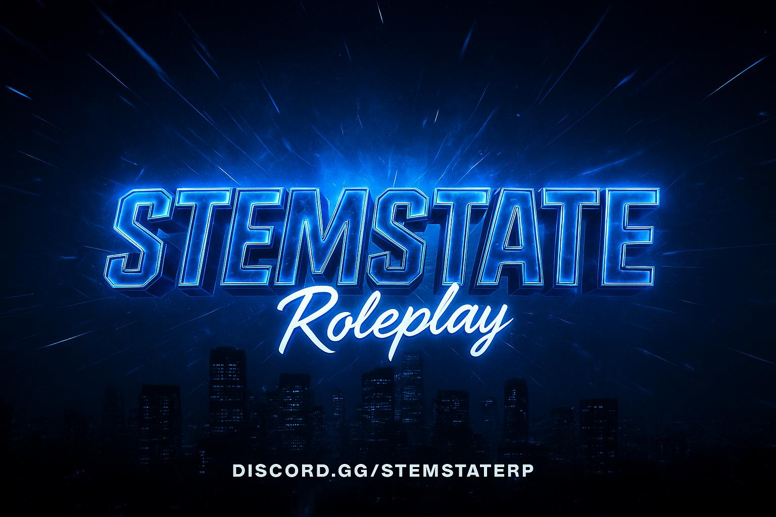 Discovery splash banner for StemState Roleplay | vMenu Discord server