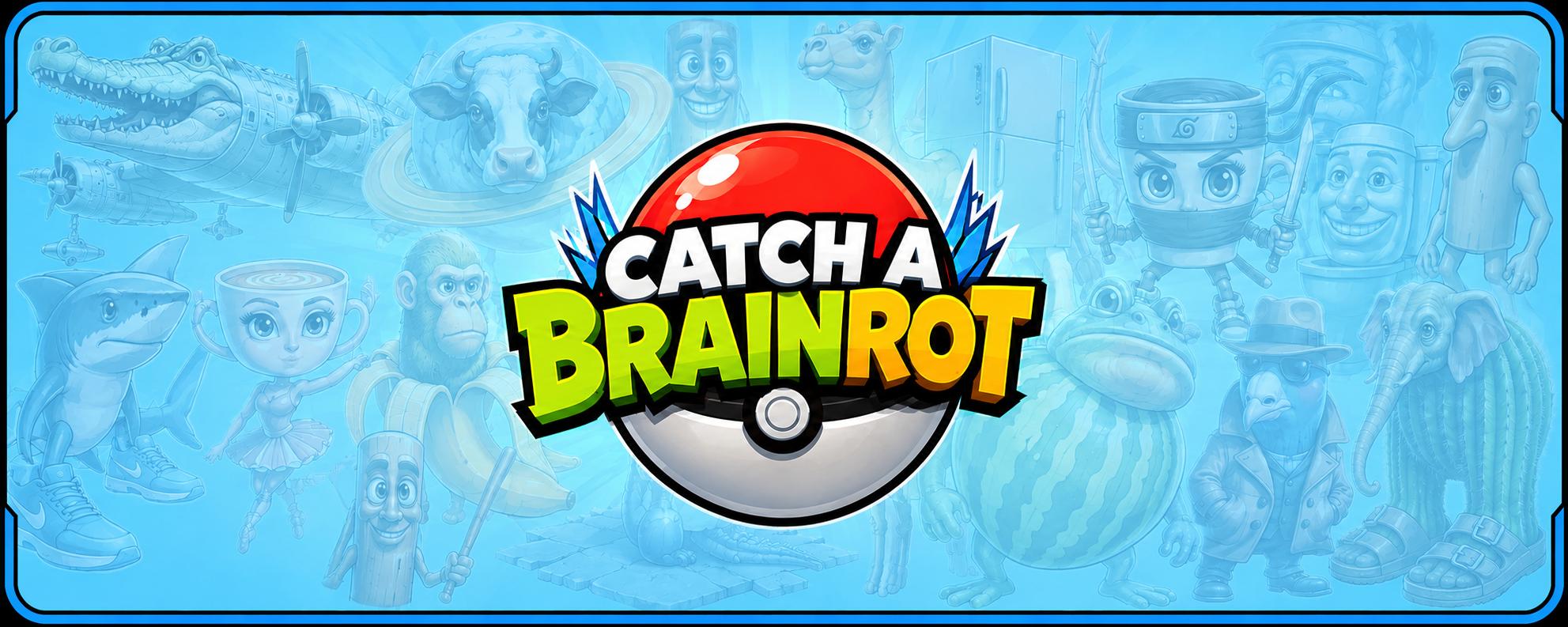 Discovery splash banner for Catch a Brainrot | Roblox Discord server