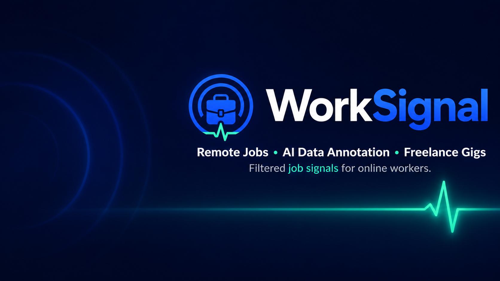 Discovery splash banner for WorkSignal (The Open Info Hub) Discord server