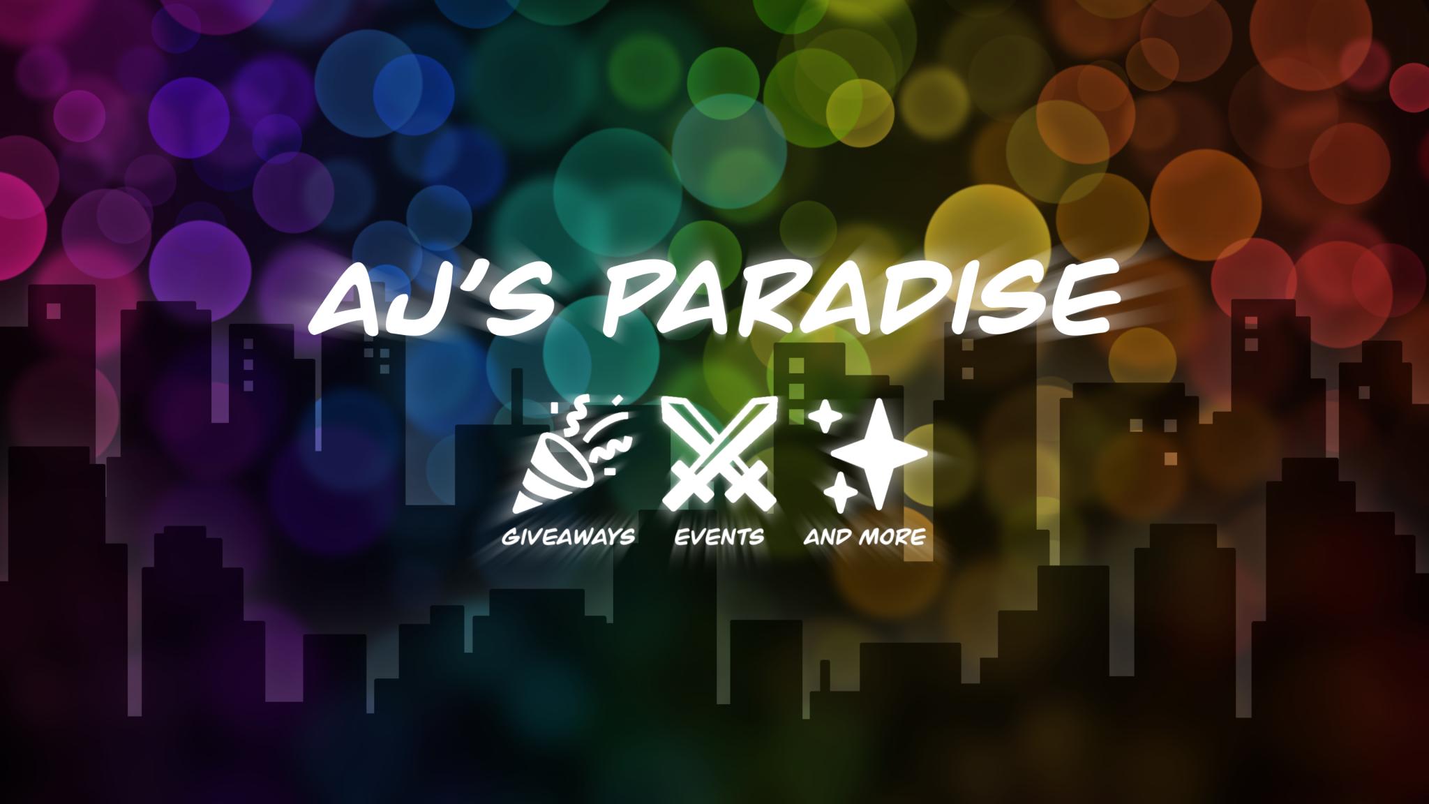 Discovery splash banner for AJ's Paradise Discord server